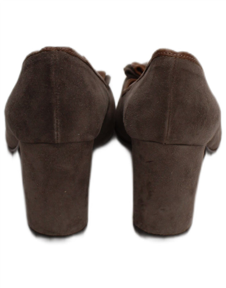 Napoleoni γυναικείες γόβες αντλίας σουέτ UK Size 5 Γκρι δέρμα