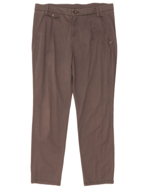 Benetton Γυναικείο Slim παντελόνι Chino UK 12 Medium W34 L28 Γκρι βαμβακερό