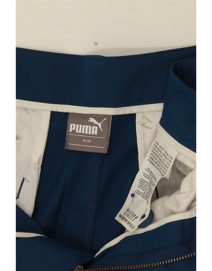 Ανδρικό σορτς chino Puma W34 μεγάλο μπλε πολυεστέρα