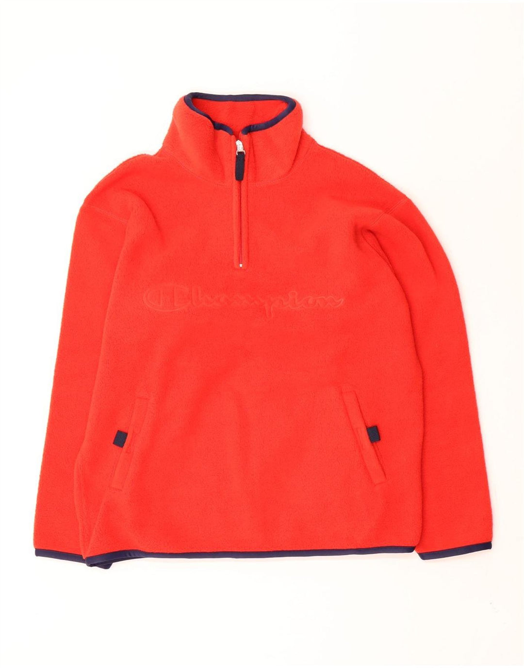 Champion Boys Graphic Zip Fleece Jumper 11-12 ετών κόκκινο πολυεστέρα