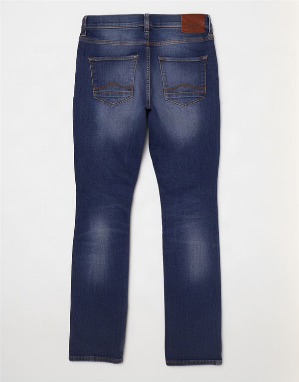 Mustang Mens Vegas Slim Jeans W30 L32 Blue Cotton