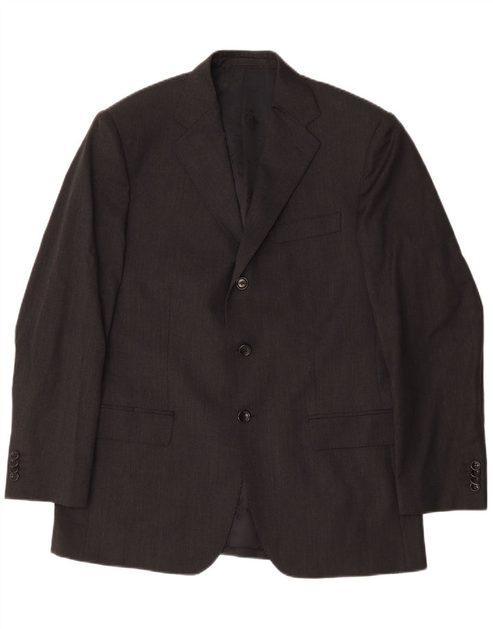 Boggi Ανδρικό Μπουφάν Milano με 3 κουμπιά σακάκι IT 50 Large Grey Wool