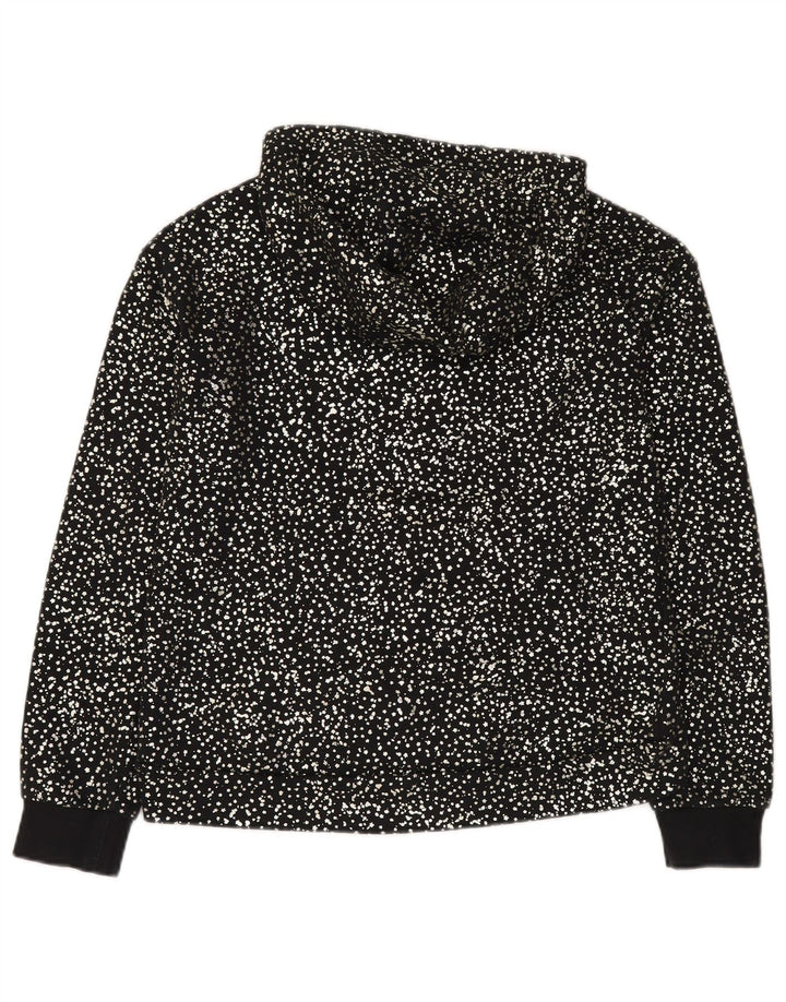 NIKE Girls Hoodie Jumper 13-14 Years XL Βαμβακερό μαύρο με στίγματα