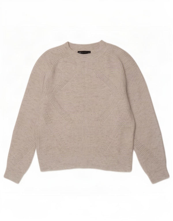 Marks & Spencer Γυναικείο πουλόβερ με λαιμό σκάφος UK 10 Small Grey Flecked