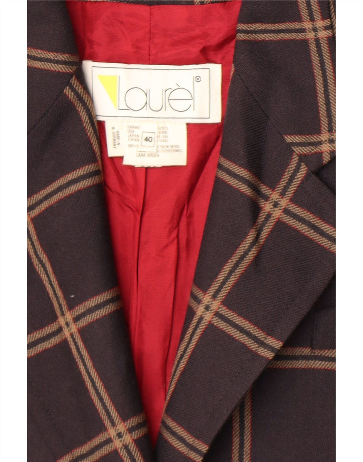Laurel Γυναικείο Longline Jacket 3 Button Blazer EU 40 Medium Brown καρό