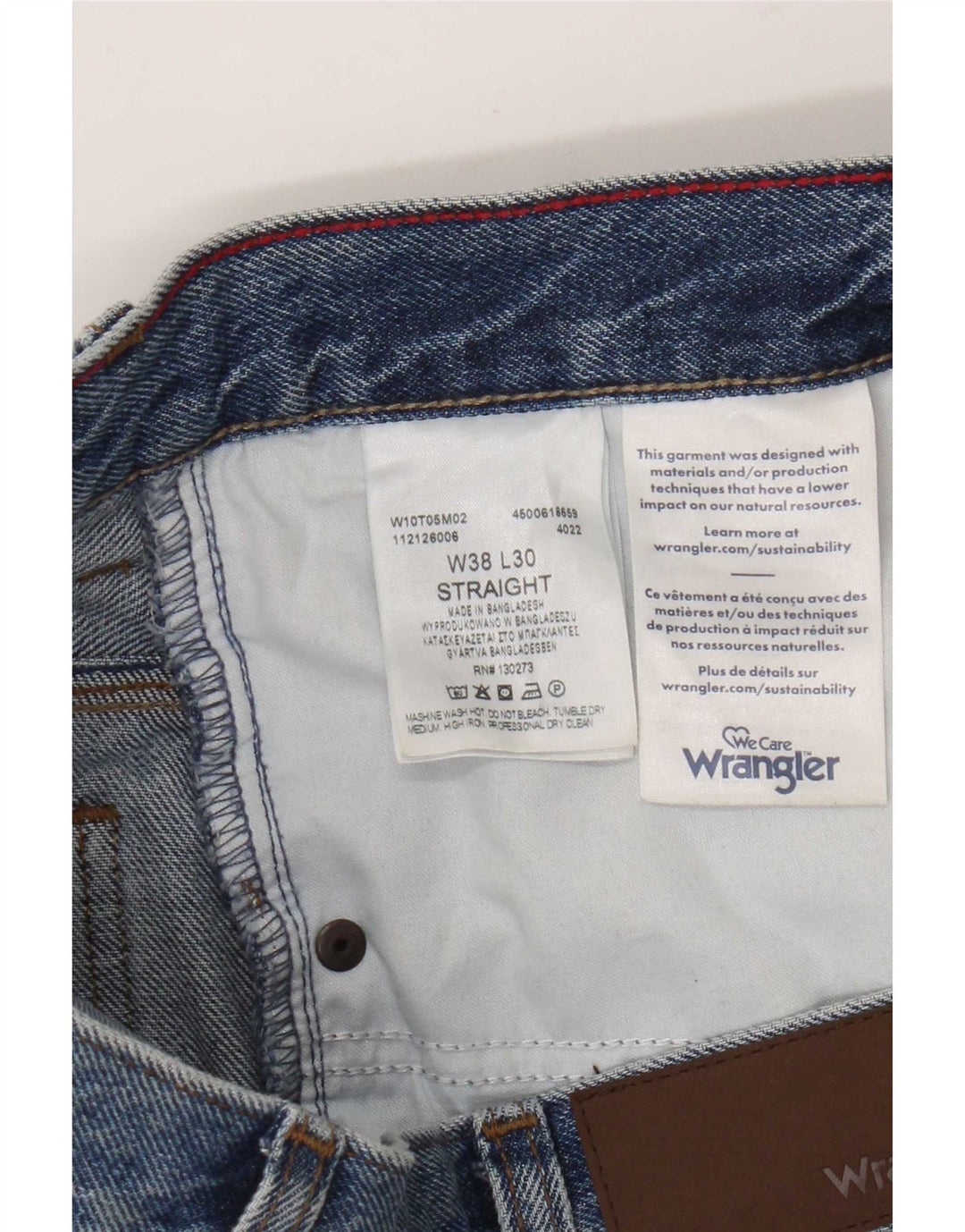 Ανδρικό τζιν Wrangler ίσιο W38 L27 Μπλε βαμβακερό