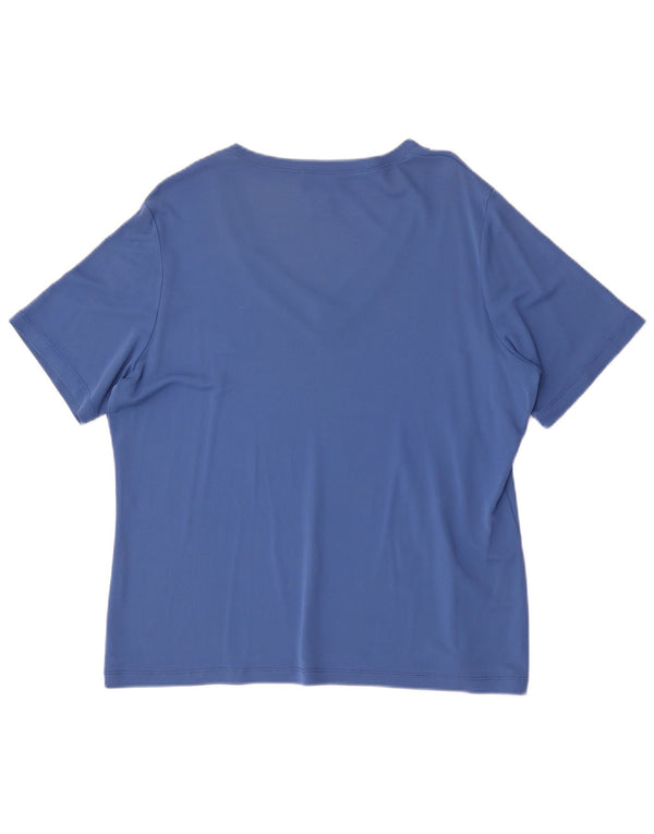 CARLA FERRONI Γυναικείο T-Shirt Top UK 20 2XL Blue Viscose