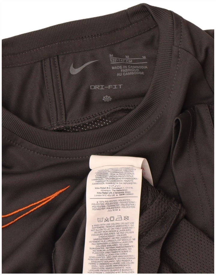 Μπλουζάκι Nike Boys Dri Fit Top 10-11 ετών Μεσαίο γκρι πολυεστέρα
