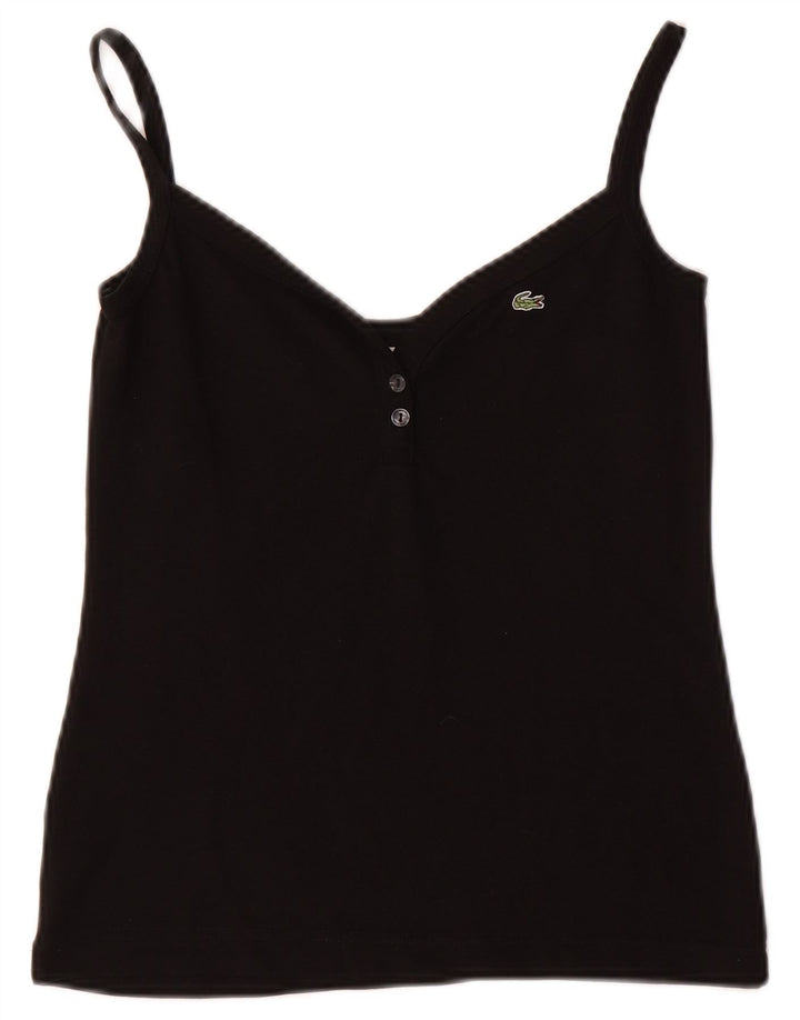 LACOSTE Γυναικείο Cami Top UK 8 Μικρό μαύρο βαμβακερό