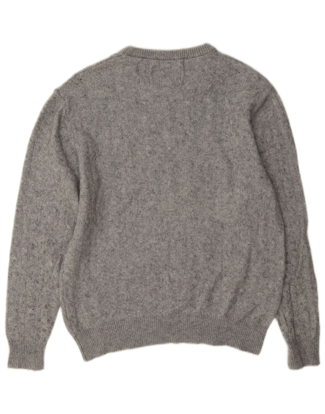 Jack Wills Γυναικείο πουλόβερ με λαιμόκοψη UK 14 Large Grey Wool