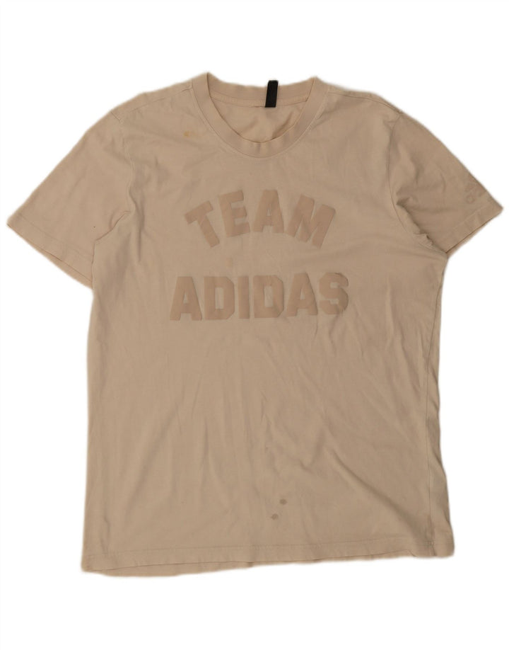 Ανδρικό γραφικό T-Shirt Adidas Top Large Beige