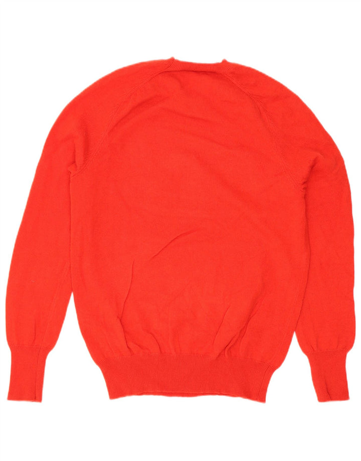 Zara Γυναικείο πουλόβερ με λαιμόκοψη UK 10 Small Red Wool