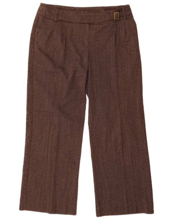M&Co Γυναικείο παντελόνι Chino με φαρδύ πόδι UK 14 μεγάλο W34 L29 καφέ