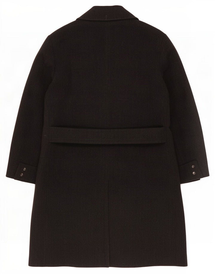 Vintage Ανδρικό διπλό παλτό UK 38 Medium Black New Wool