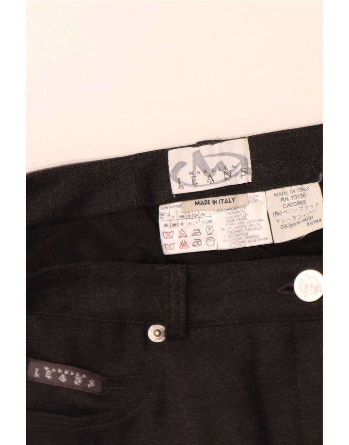Marella Γυναικεία Μίνι Φούστα UK 10 Small W28 Μαύρη Μάλλινη