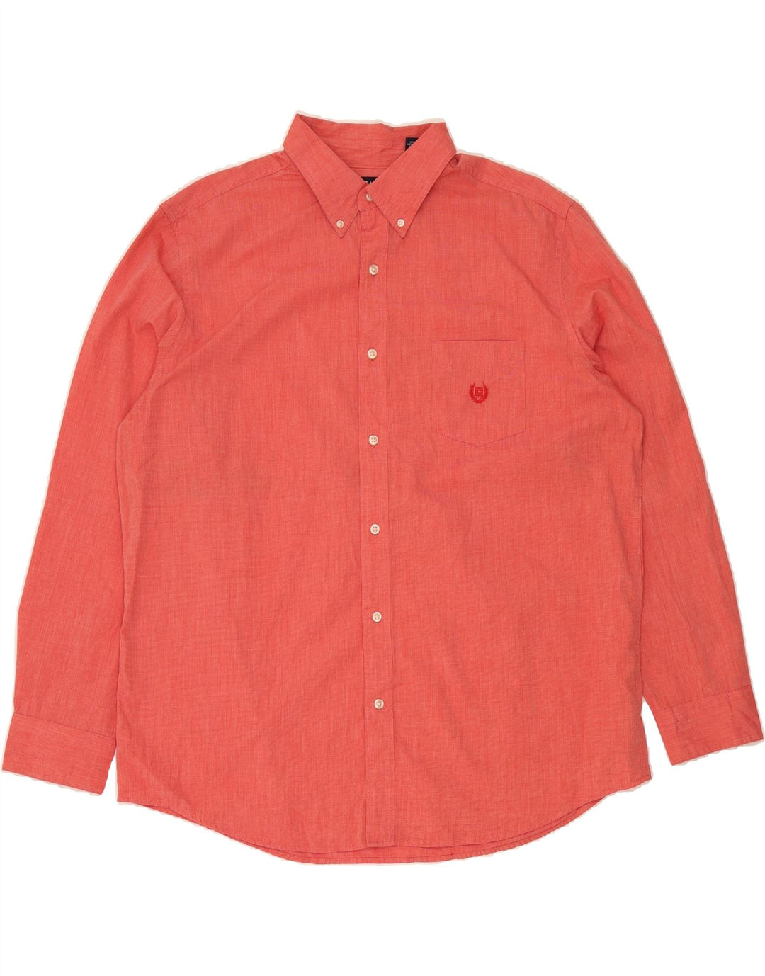 CHAPS Mens Easy Care Shirt XL Red Cotton Vintage Chaps and Second-Hand Chaps from Messina Hembry 