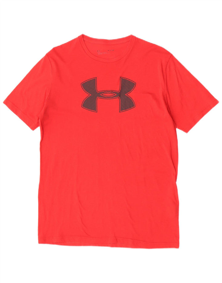 Ανδρικό γραφικό μπλουζάκι Under Armour Top Μεσαίο κόκκινο βαμβακερό