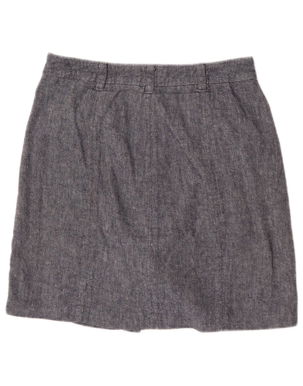 Hobbs Γυναικεία Μίνι Φούστα UK 10 Small W28 Μπλε Βαμβακερή
