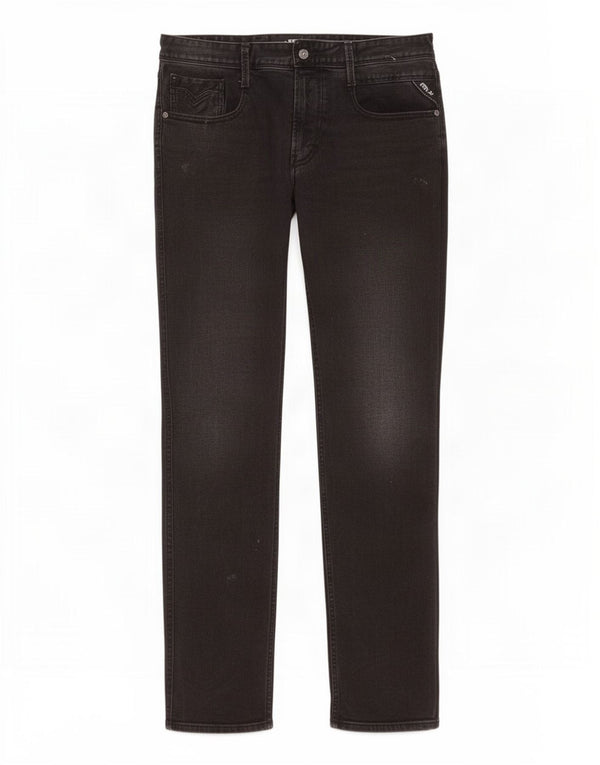 Replay Ανδρικό Anbass Slim Jeans W34 L32 Μαύρο βαμβακερό