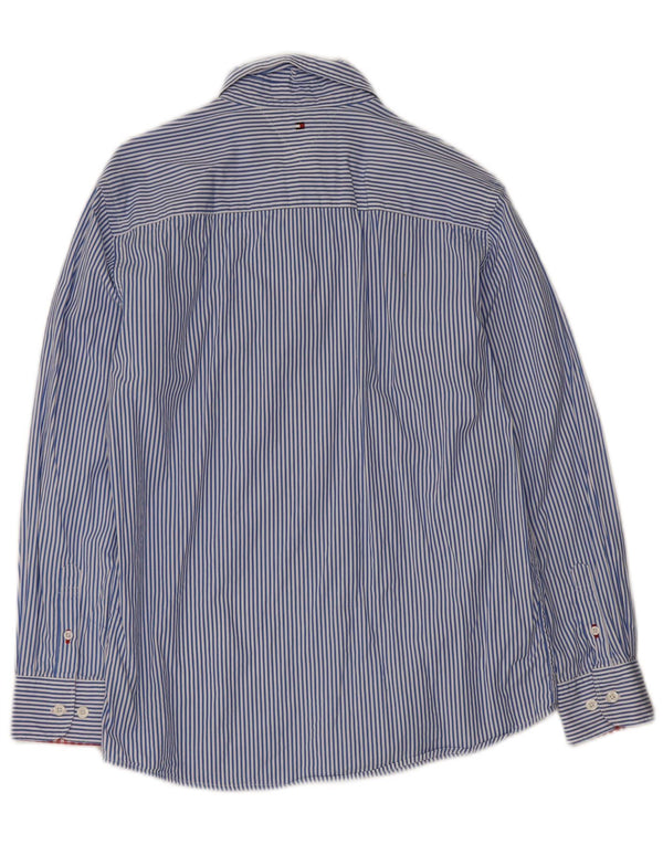 Tommy Hilfiger Boys Shirt 15-16 Years Blue Pinstripe Cotton