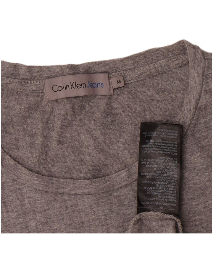 Ανδρικό T-Shirt τζιν Calvin Klein Top Μεσαίο γκρι βαμβακερό
