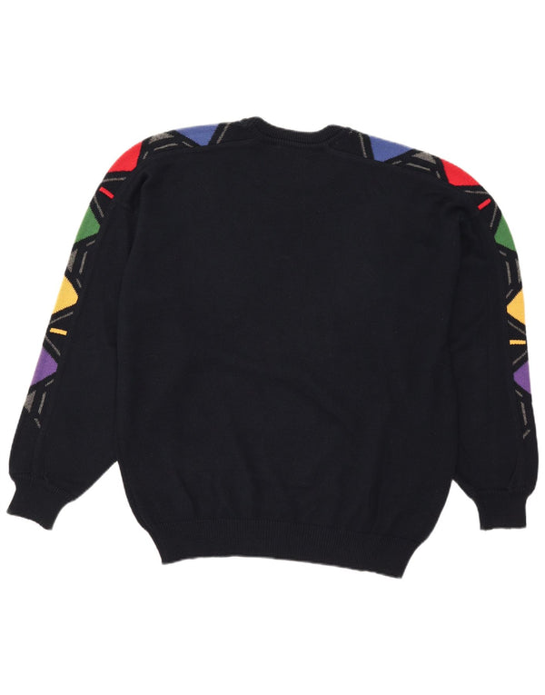 Ανδρικό πουλόβερ Bueckle Crew Neck Jumper IT 48 Medium Navy Blue Geometric