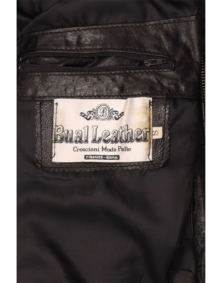 Vintage Ανδρικό Δερμάτινο Μπουφάν UK 36 Small Black