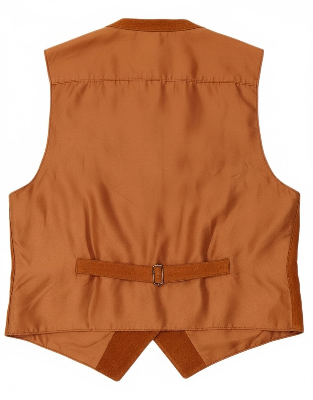 Vintage γυναικείο σουέτ γιλέκο UK 16 Μεγάλο καφέ δέρμα