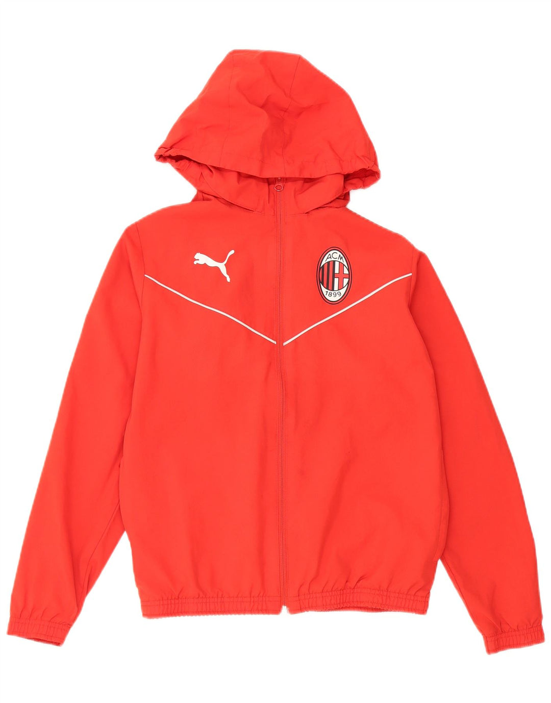 Puma Boys AC Milan με κουκούλα αθλητική φόρμα 13-14 ετών, κόκκινο πολυεστέρα