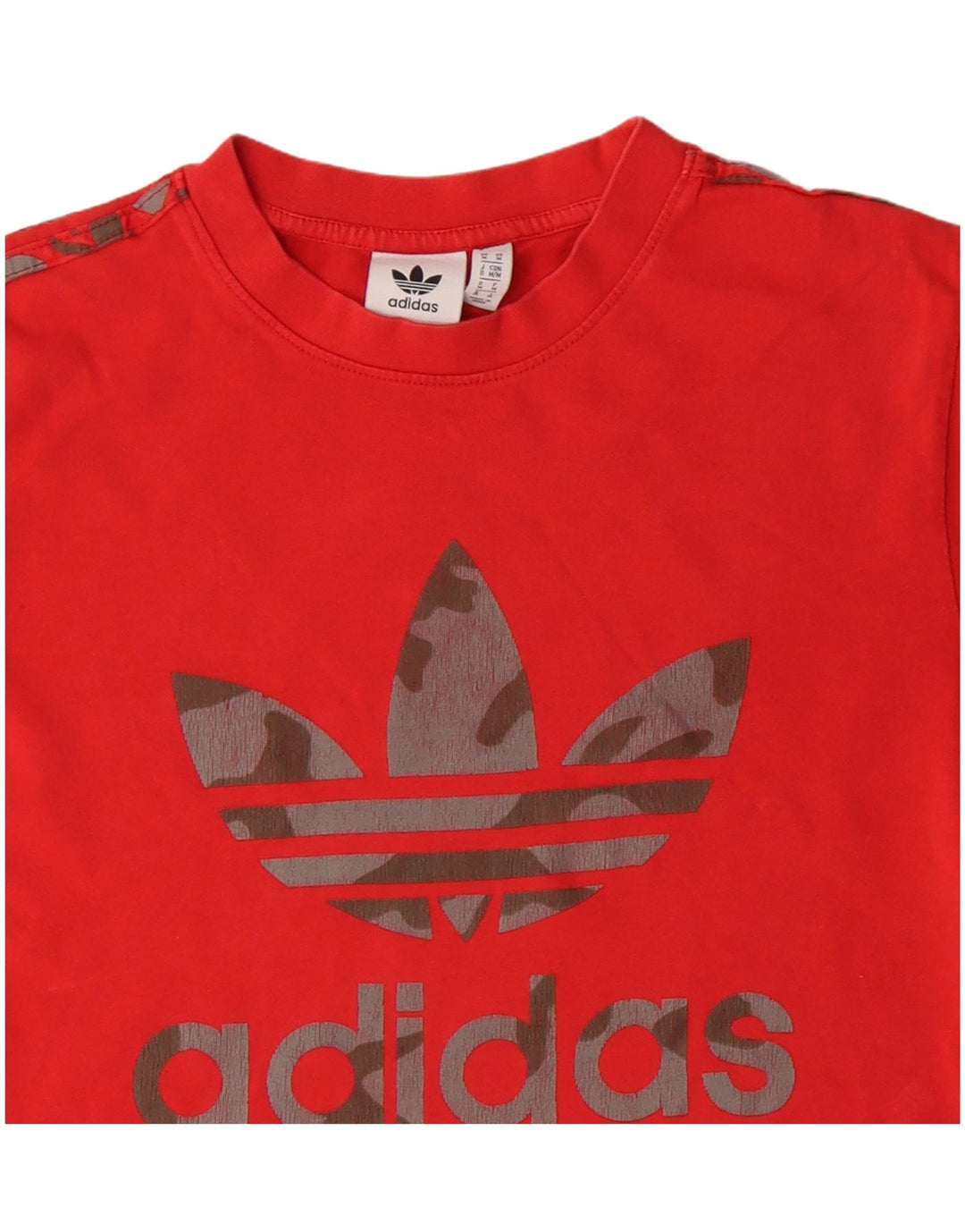Ανδρικό γραφικό T-Shirt Adidas Top Μεσαίο κόκκινο βαμβακερό