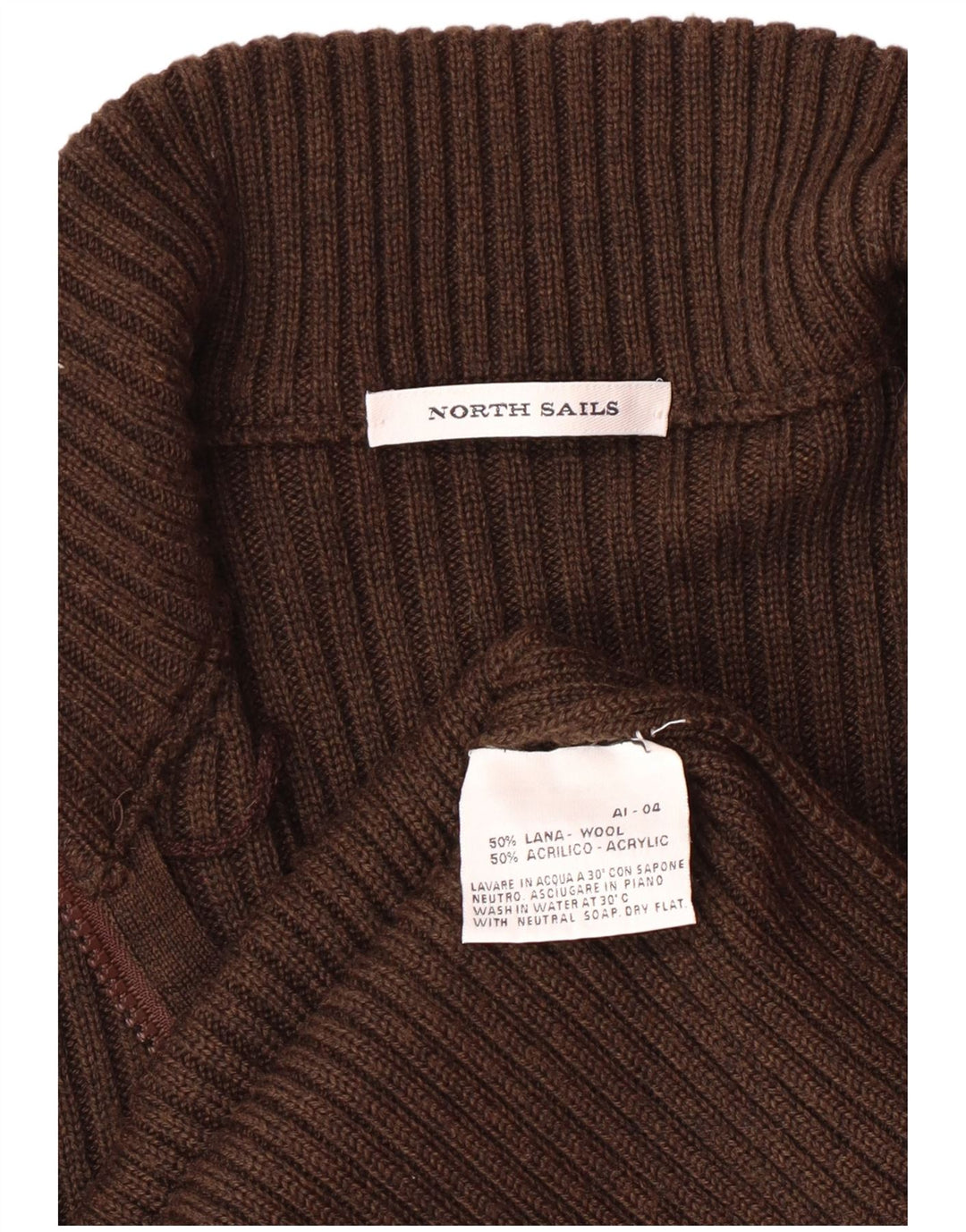 Ανδρικό πουλόβερ γραφικών ζακέτα North Sails Μικρό καφέ μαλλί