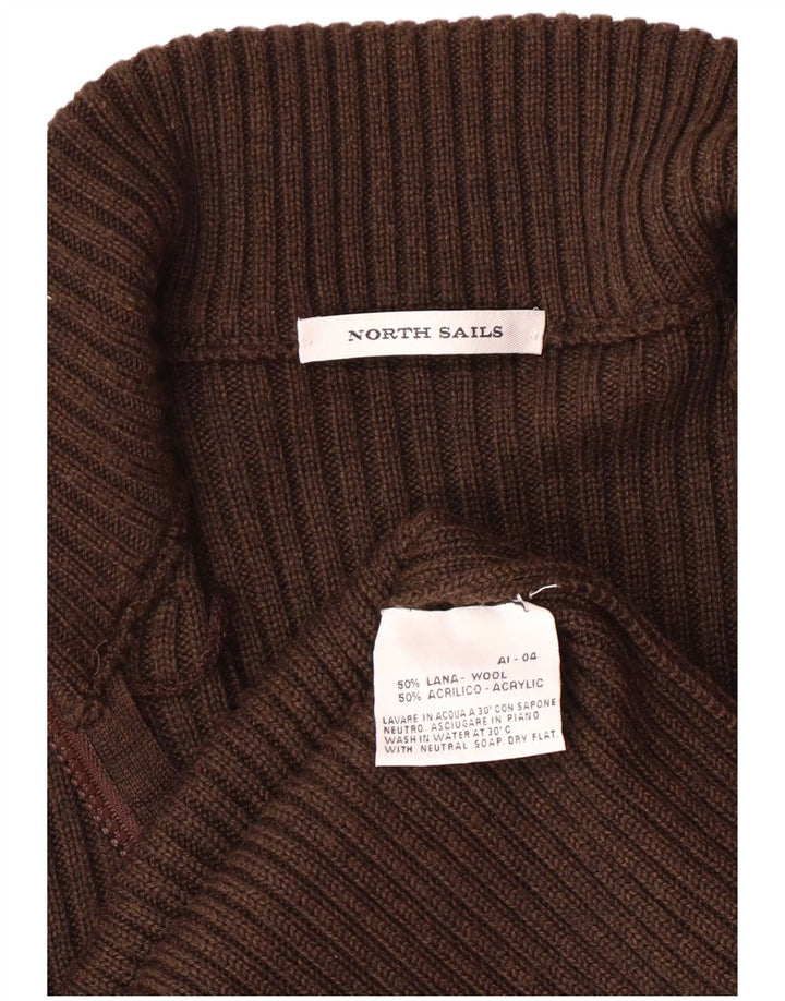 Ανδρικό πουλόβερ γραφικών ζακέτα North Sails Μικρό καφέ μαλλί