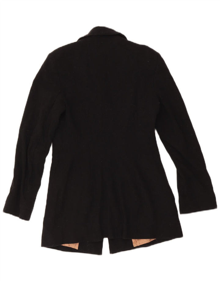 Massimo Dutti Γυναικείο Μπουφάν σακάκι με 4 κουμπιά EU 38 Small Black Wool