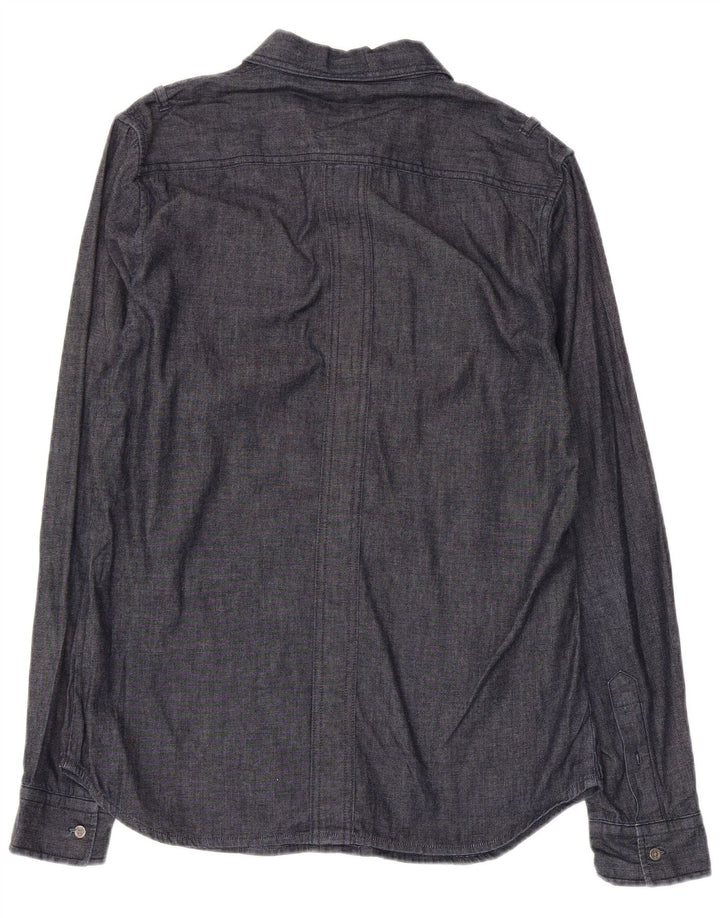 Calvin Klein Jeans Ανδρικό πουκάμισο μεγάλο Navy Blue βαμβακερό
