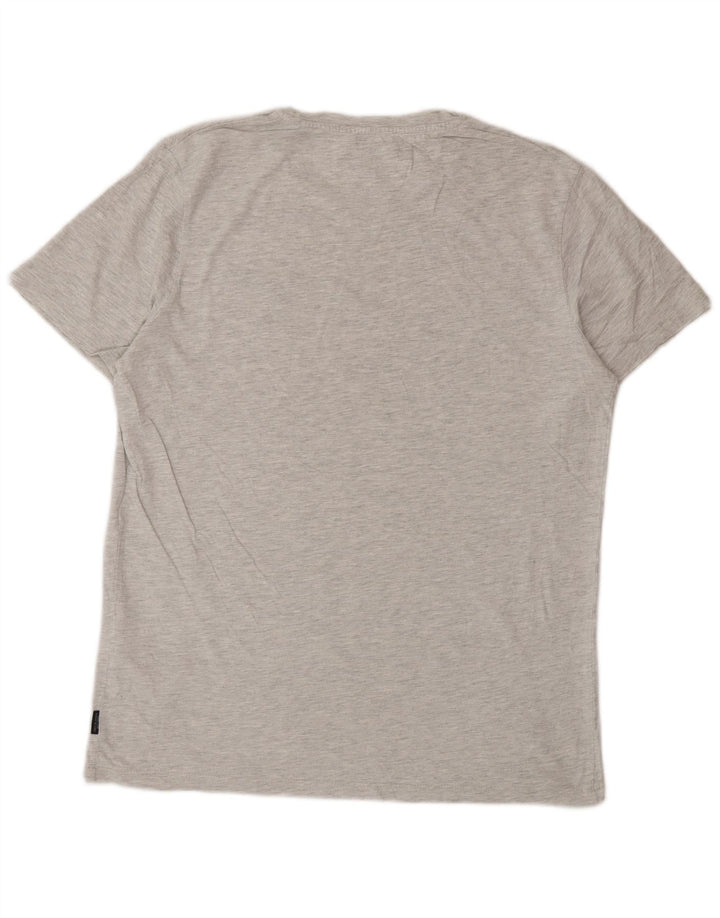 Jack & Jones Ανδρικό T-Shirt Μπλουζάκι με μεγάλο γκρι βαμβάκι