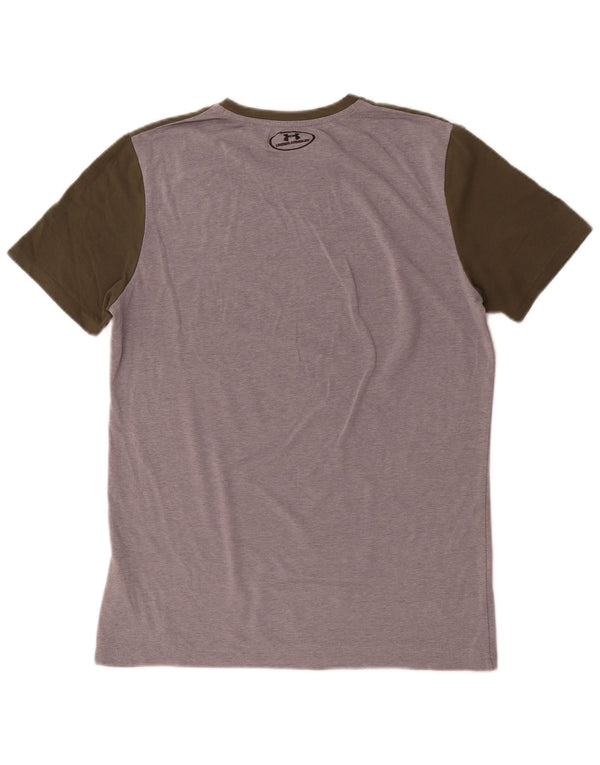Ανδρικό κοντομάνικο γραφικό μπλουζάκι Under Armour Top Medium Khaki Colourblock