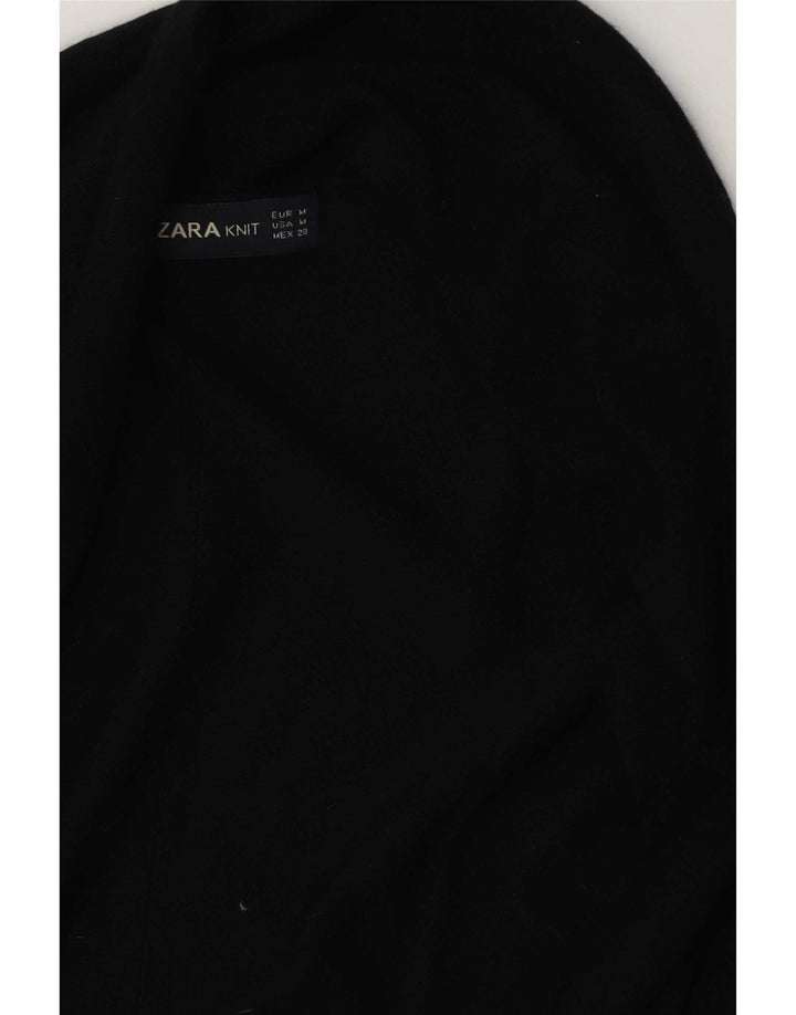 Zara Γυναικείο Ανοιχτό Ζακέτα UK 12 Medium Black