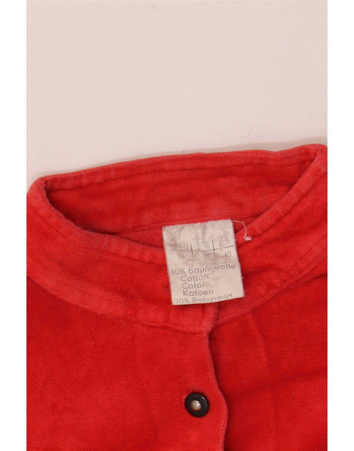Vintage γυναικεία φούτερ με χαλαρή εφαρμογή πουκάμισο EU 38 Μεσαίο κόκκινο χρώμα