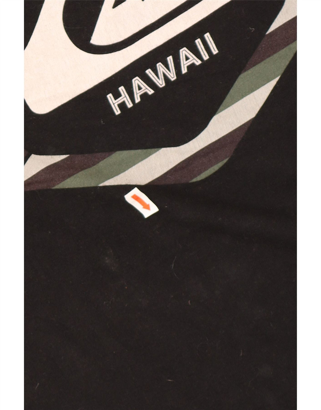 Ανδρικό γραφικό μπλουζάκι QUIKSILVER Regular Fit Hawaii Top μεγάλο μαύρο βαμβακερό