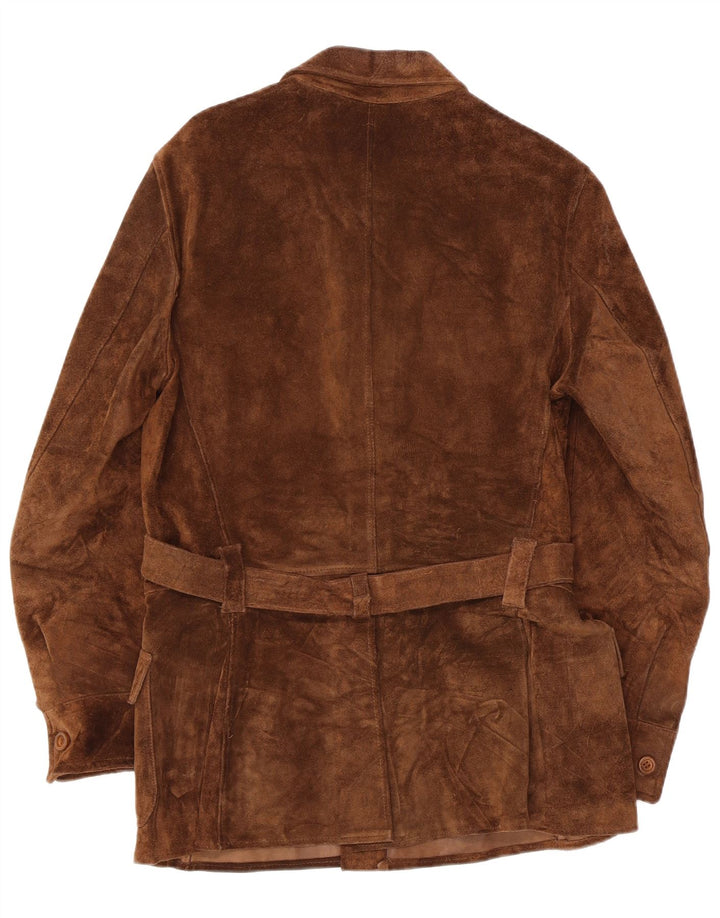 Vintage Ανδρικό Suede Jacket UK 36 Small Brown