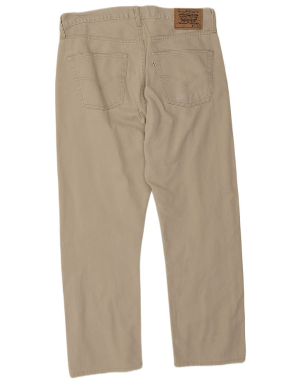 Levi's Mens 505 Straight Casual Παντελόνι W36 L28 Μπεζ βαμβακερό