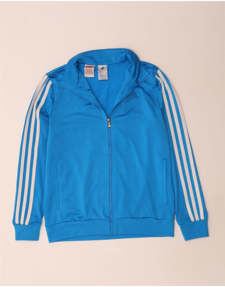 ADIDAS Boys αθλητική φόρμα Top Jacket 13-14 Years Blue Polyester