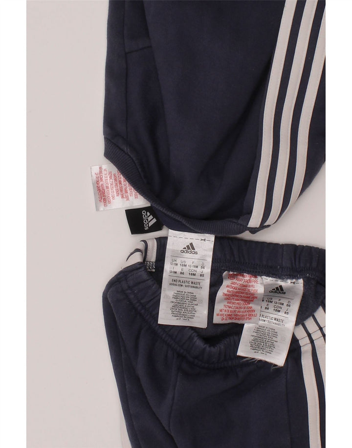 Ολόσωμη φόρμα ADIDAS Baby Boys Graphic 12-18 μηνών Navy Blue Colorblock