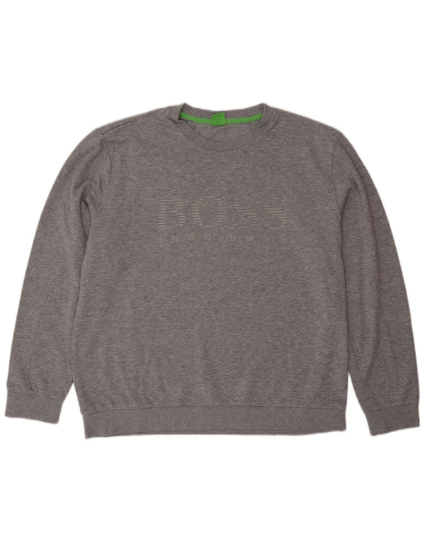 Ανδρικό γραφικό φούτερ Hugo Boss Jumper XL Γκρι βαμβακερό