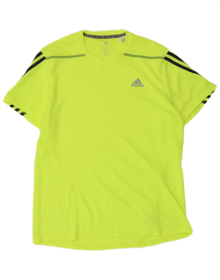 Ανδρικό T-Shirt Climalite Adidas Top Medium Yellow Polyester