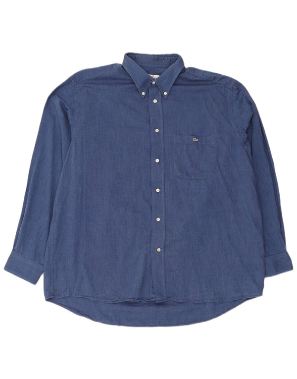 Ανδρικό πουκάμισο Lacoste νούμερο 43 XL Μπλε βαμβακερό