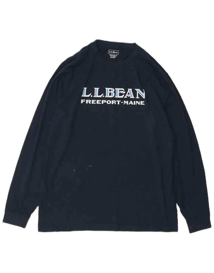 L.L.BEAN Ανδρικό παραδοσιακό γραφικό μπλουζάκι μακρυμάνικο μεσαίο ναυτικό μπλε
