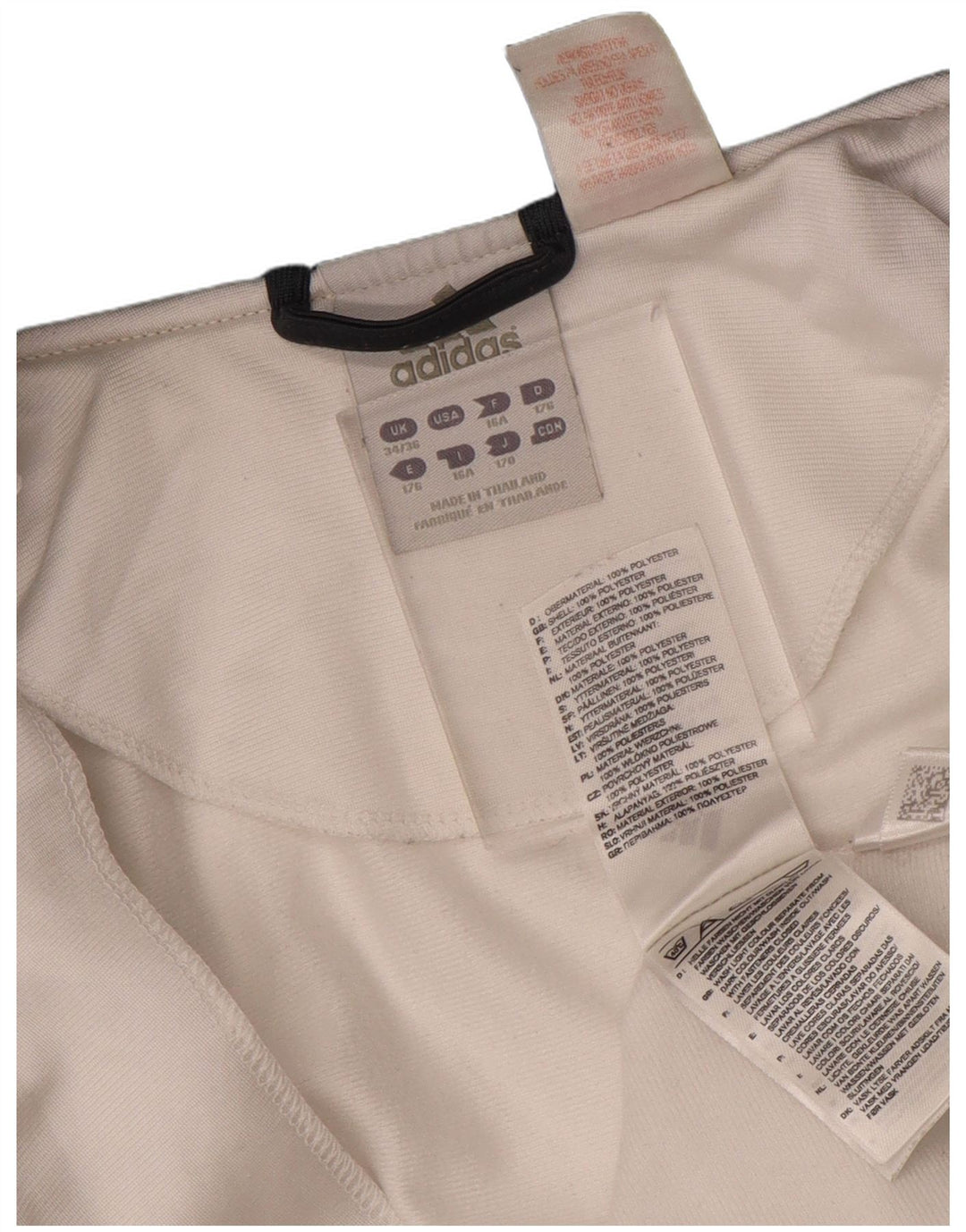 Adidas Boys πουλόβερ με κουκούλα με φερμουάρ 15-16 ετών από λευκό χρώμα πολυεστέρα