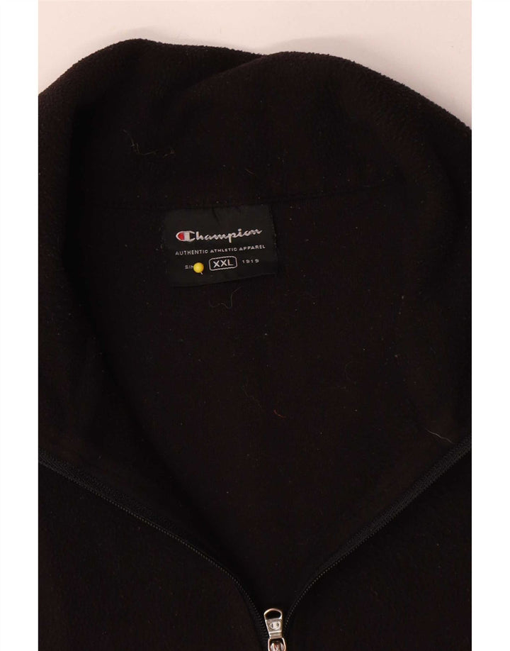 Champion Ανδρικό φερμουάρ Fleece Jumper 2XL μαύρο πολυεστέρα