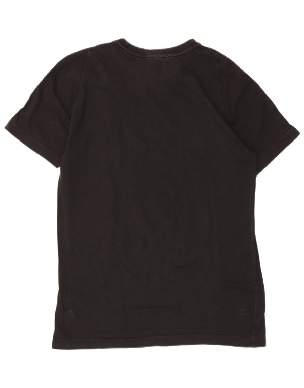 Γραφικό T-Shirt Adidas Boys Top 14-15 ετών Μαύρο βαμβακερό